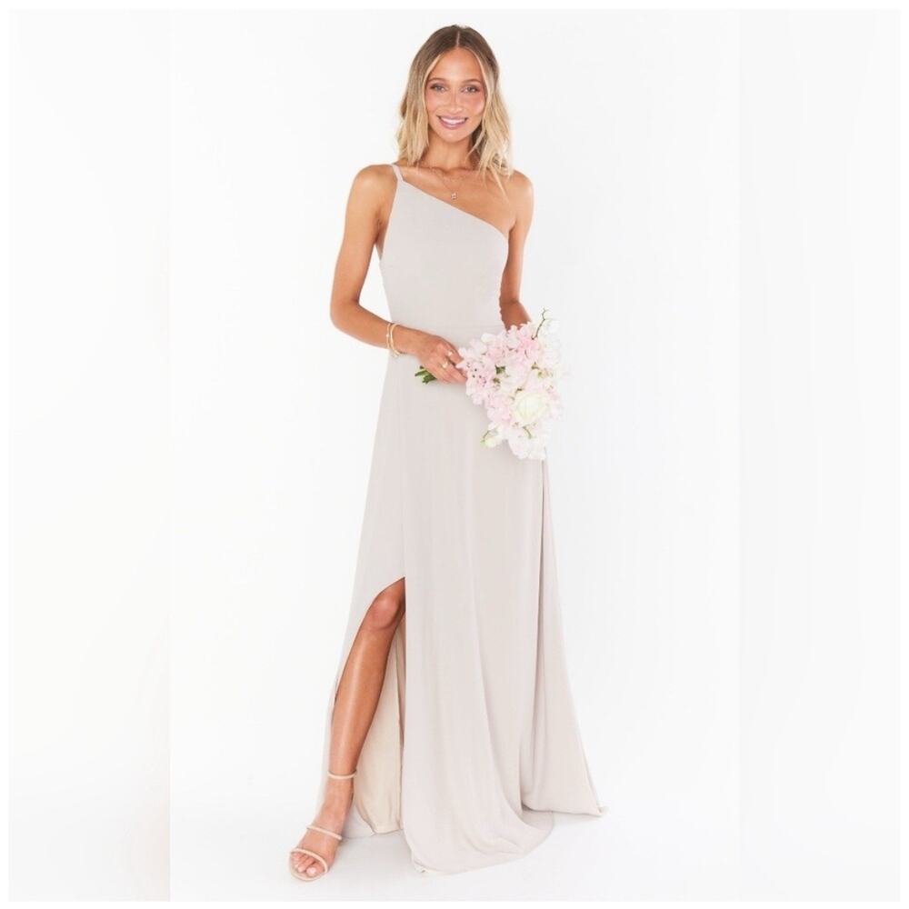 Show Me Your Mumu Shannon One Shoulder Bridesmaid Show Me The Ring Chiffon NWT M